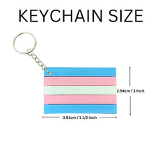 Load image into Gallery viewer, Silicone Transgender Flag Keychains - Fundraising For A Cause
