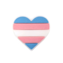 Load image into Gallery viewer, Silicone Transgender Pride Heart Pins - Fundraising For A Cause