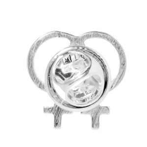 Silver Same Sex Female (Lesbian) Symbol Pins - Fundraising For A Cause