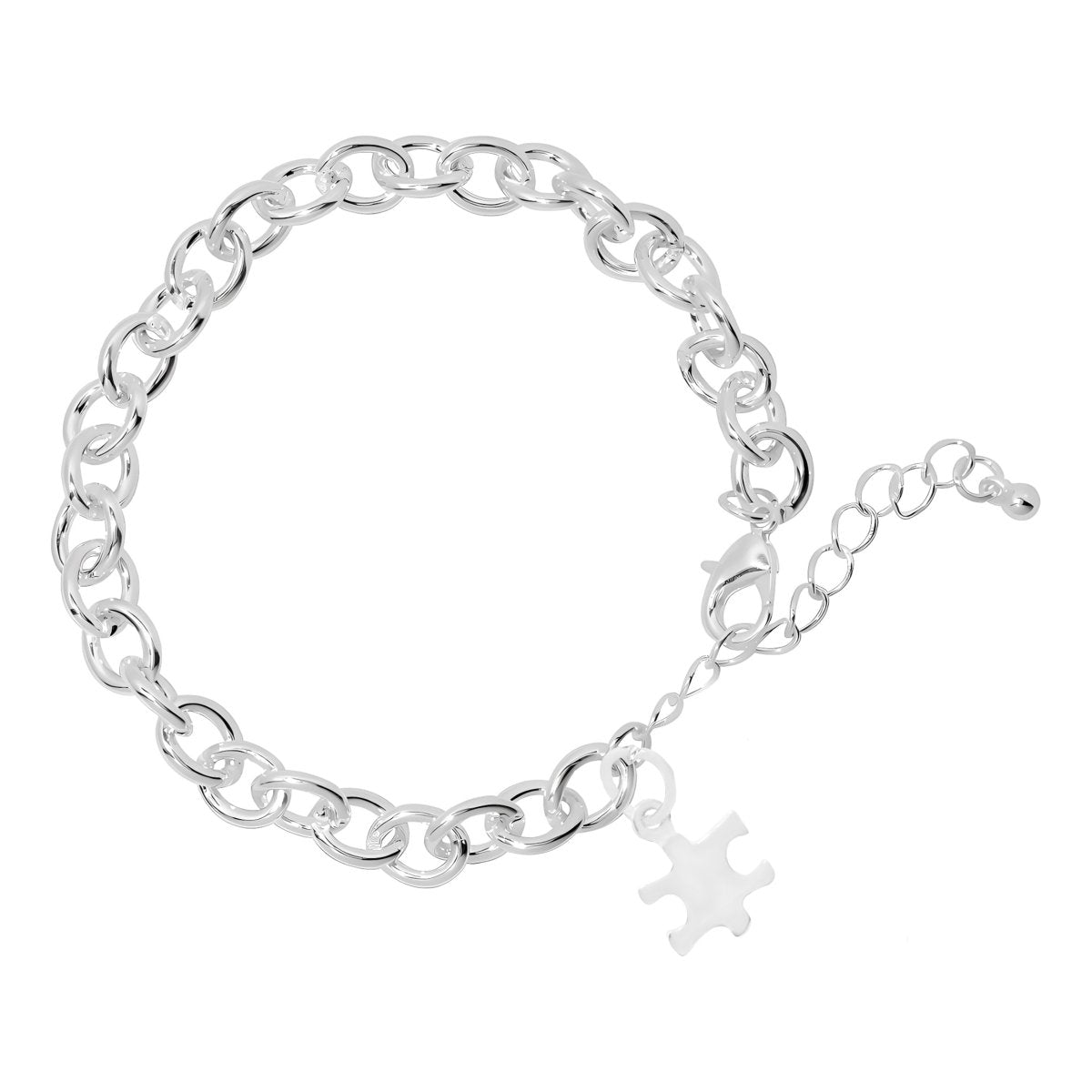 Small Autism Awareness Puzzle Piece Chunky Charm Bracelets - Fundraising For A Cause