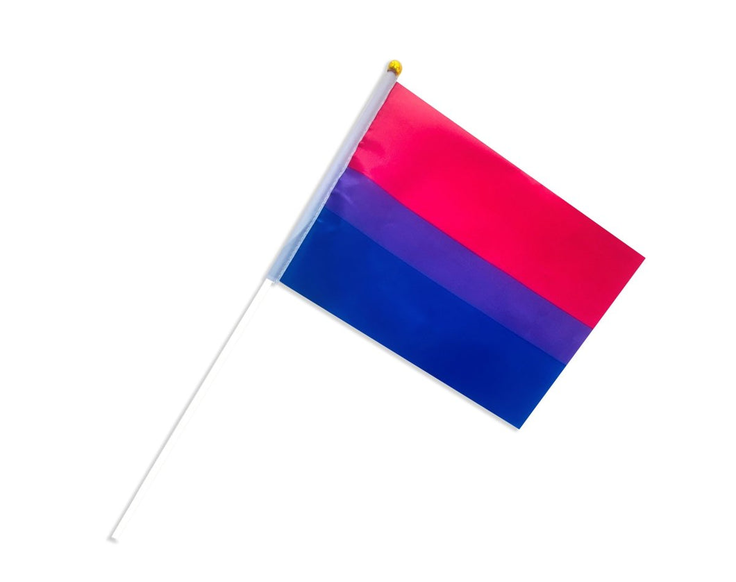 Small Bisexual Flags on a Stick - Fundraising For A Cause