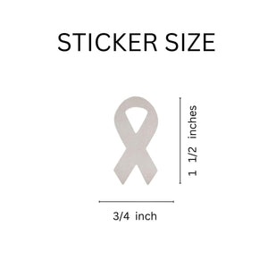 Small Brain Cancer Awareness Ribbon Stickers (250 per Roll) - Fundraising For A Cause