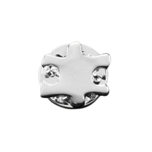 Load image into Gallery viewer, Small Elegant Silver Autism Awareness Puzzle Lapel Pins - Fundraising For A Cause