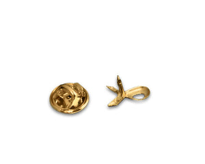 Small Gold Ribbon Tac Pins - Fundraising For A Cause