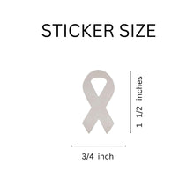 Load image into Gallery viewer, Small Gray Ribbon Awareness Stickers (250 per Roll) - Fundraising For A Cause