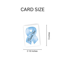 Load image into Gallery viewer, Small Light Blue Ribbon Thank You Cards (12 Cards/Pack) - Fundraising For A Cause