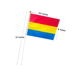 Small Pansexual Flags on a Stick - Fundraising For A Cause