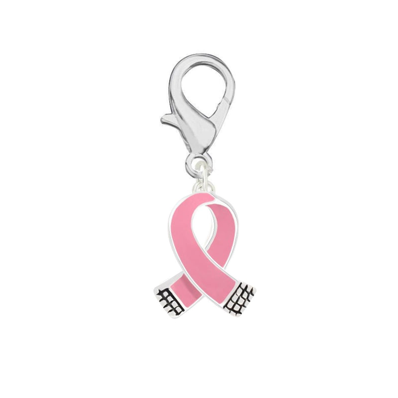 Small Pink Ribbon Hanging Charms - Fundraising For A Cause