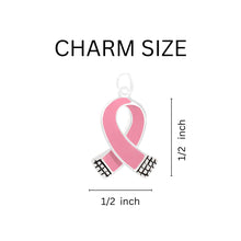 Load image into Gallery viewer, Small Pink Ribbon Hanging Charms - Fundraising For A Cause