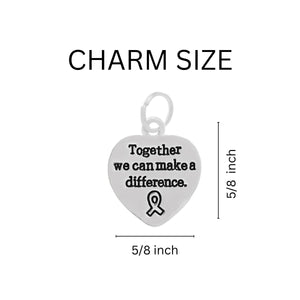 Small Purple Ribbon Charm Silver Rope Bracelets - Fundraising For A Cause