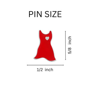 Small Red Dress Heart Awareness Pins - Fundraising For A Cause