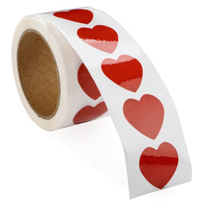 Small Red Heart Shaped Stickers (per Roll) - Fundraising For A Cause