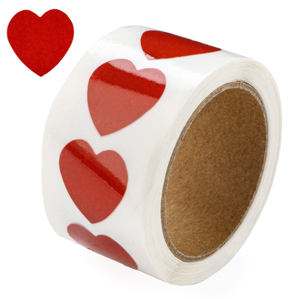 Small Red Heart Shaped Stickers (per Roll) - Fundraising For A Cause