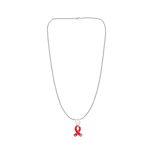 Small Red Ribbon Necklaces - Fundraising For A Cause