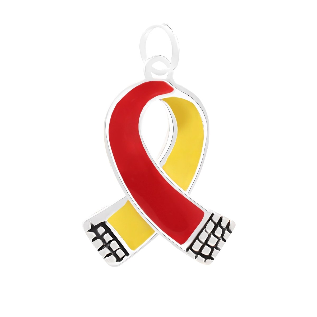 Small Red & Yellow Ribbon Charms - Fundraising For A Cause
