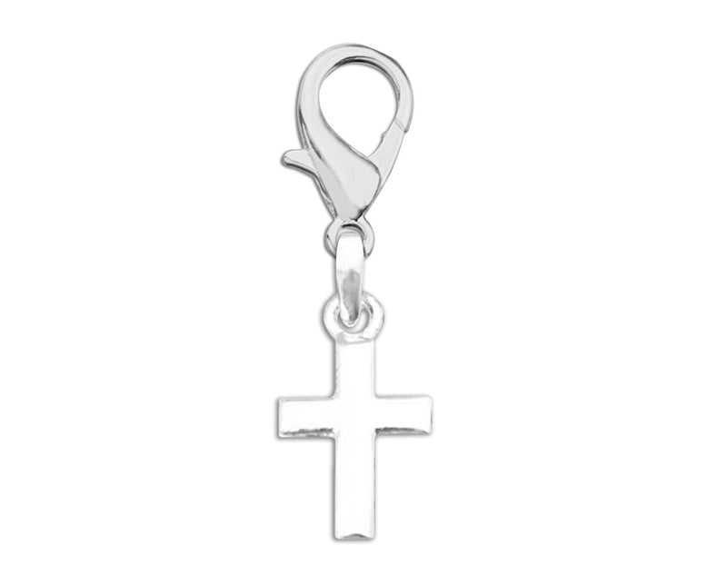Small Silver Cross Religious Hanging Charm - Fundraising For A Cause