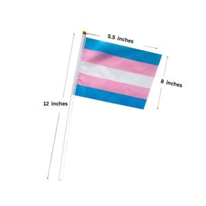 Small Transgender Flags on a Stick - Fundraising For A Cause
