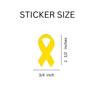Small Yellow Ribbon Stickers (250 per Roll) - Fundraising For A Cause