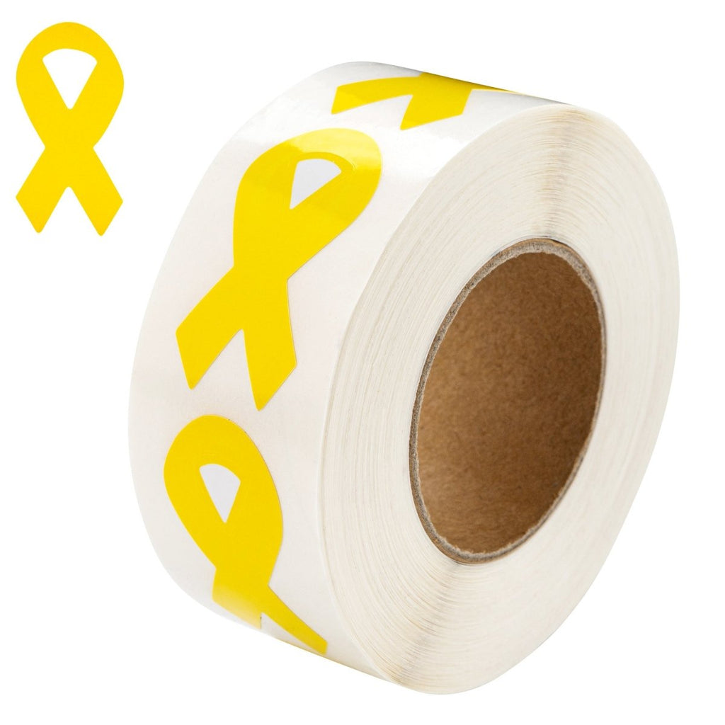 Small Yellow Ribbon Stickers (250 per Roll) - Fundraising For A Cause