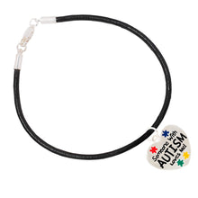 Load image into Gallery viewer, Someone With Autism Loves Me Leather Cord Bracelets - Fundraising For A Cause