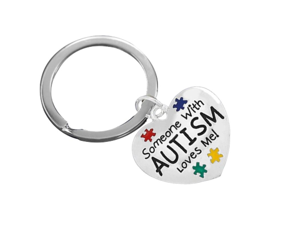 Someone With Autism Loves Me Split Style Key Chains - Fundraising For A Cause