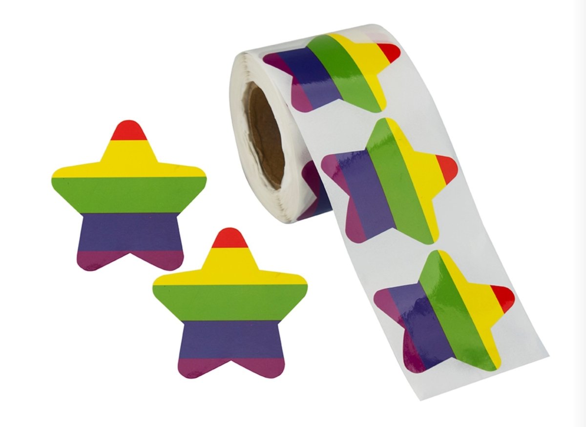 Star Shaped Rainbow Stickers - The Awareness Company