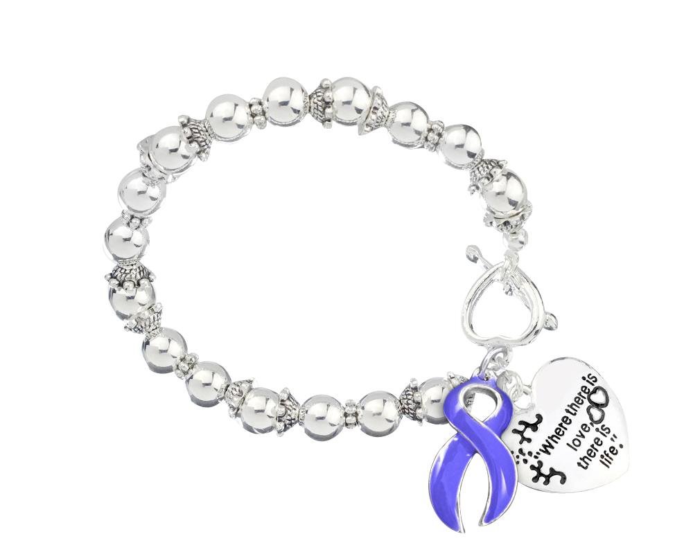 Stomach Cancer Ribbon Charm Bracelets - Fundraising For A Cause