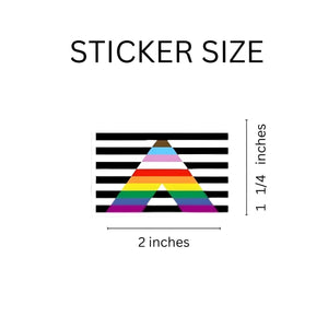 Straight Ally Daniel Quasar Flag Stickers (250 Per Roll) - Fundraising For A Cause
