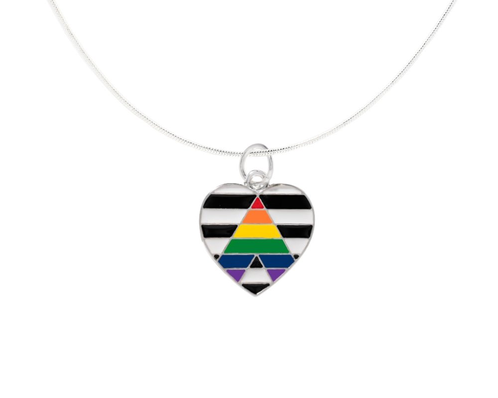 Straight Ally LGBTQ Pride Rectangle Necklaces - Fundraising For A Cause