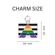 Load image into Gallery viewer, Straight Ally LGBTQ Pride Rectangle Silver Beaded Charm Bracelets - Fundraising For A Cause