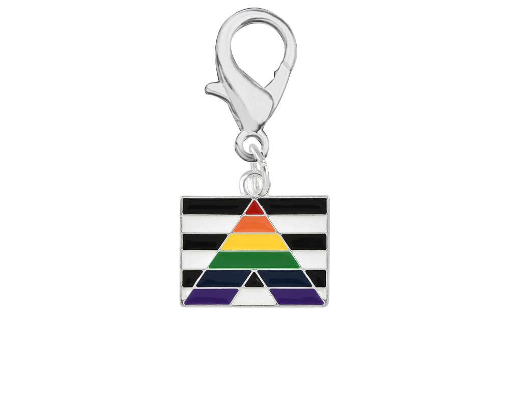 Straight Ally Rectangle Flag Hanging Charm - Fundraising For A Cause