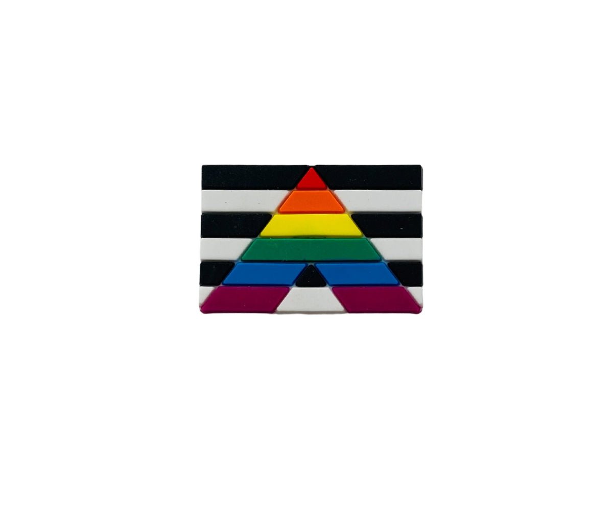 Straight Ally Rectangle Flag Silicone Pins - Fundraising For A Cause