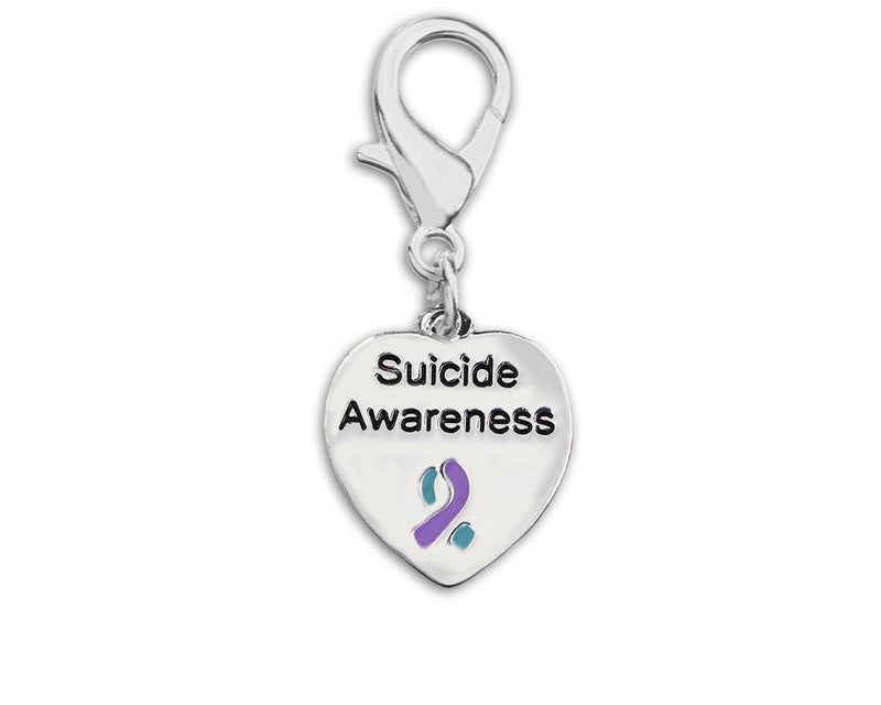 Suicide Awareness Heart Hanging Charms - Fundraising For A Cause