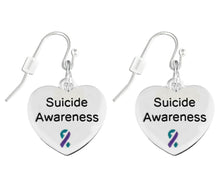 Load image into Gallery viewer, Suicide Awareness Heart Hanging Earrings - Fundraising For A Cause