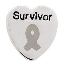 Load image into Gallery viewer, Survivor Gray Ribbon Pins - Fundraising For A Cause