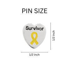 Load image into Gallery viewer, Survivor Yellow Ribbon Pins - Fundraising For A Cause