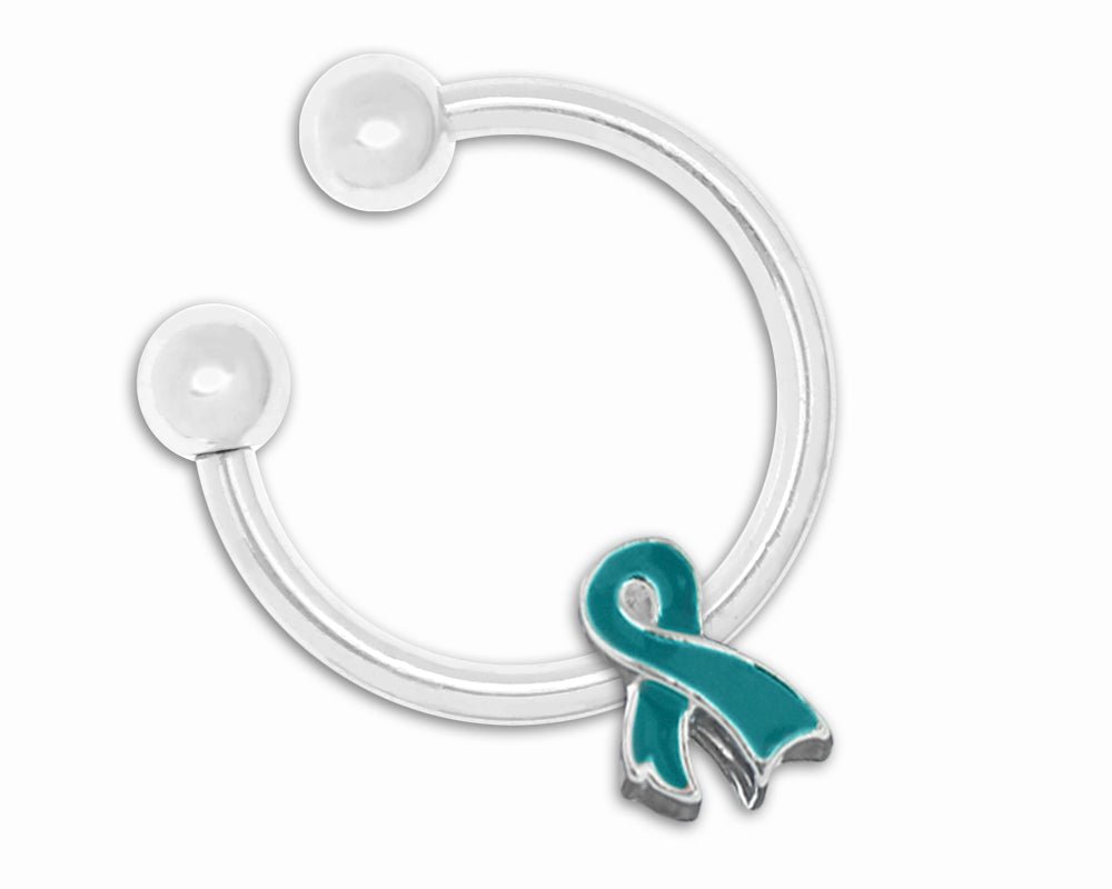 Teal Ribbon Shaped Key Chain - Fundraising For A Cause