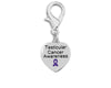 Testicular Cancer Awareness Hanging Heart Charm - Fundraising For A Cause