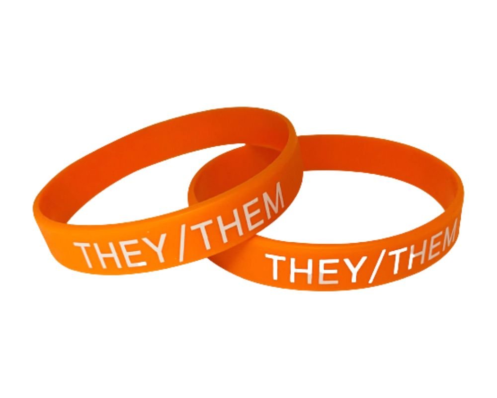 They Them Pronoun Silicone Bracelets - Fundraising For A Cause