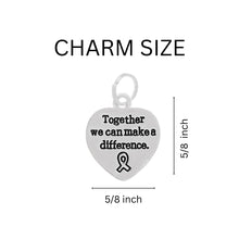 Load image into Gallery viewer, &quot;Together we can make a difference&quot; Heart Charm Chunky Link Style Bracelets - Fundraising For A Cause