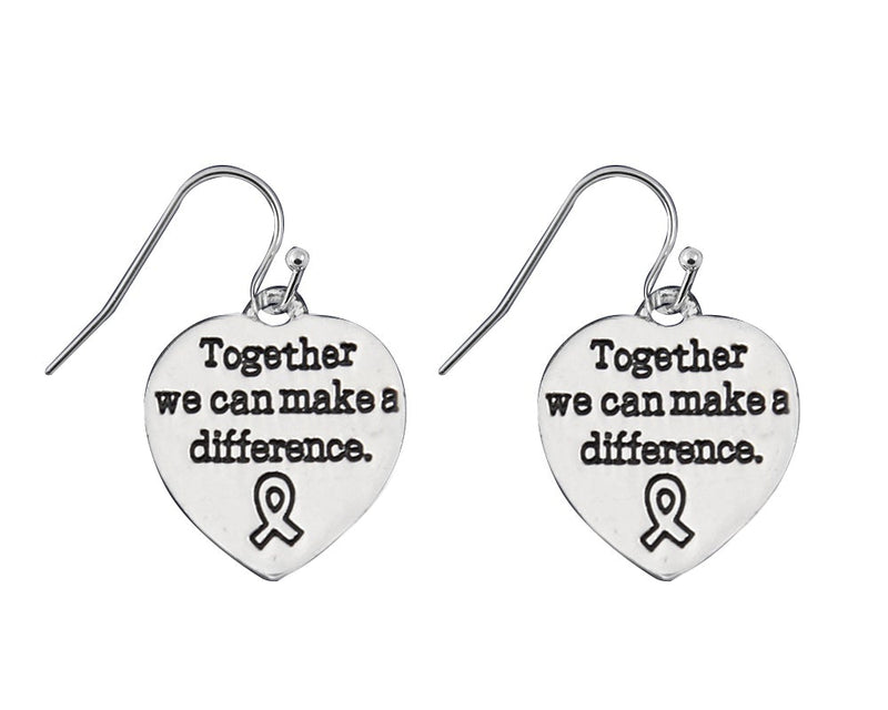 Together We Can Make A Difference Heart Earrings - Fundraising For A Cause