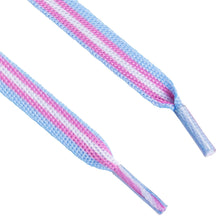Load image into Gallery viewer, Transgender Flag Striped Shoelaces - Fundraising For A Cause