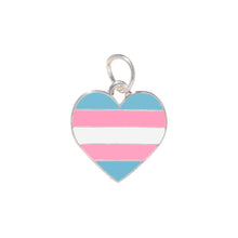 Load image into Gallery viewer, Transgender Heart Pride Charms - Fundraising For A Cause