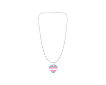 Load image into Gallery viewer, Transgender Heart Pride Necklaces - Fundraising For A Cause