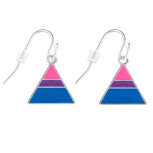 Load image into Gallery viewer, Triangle Bisexual Hanging Earrings - Fundraising For A Cause