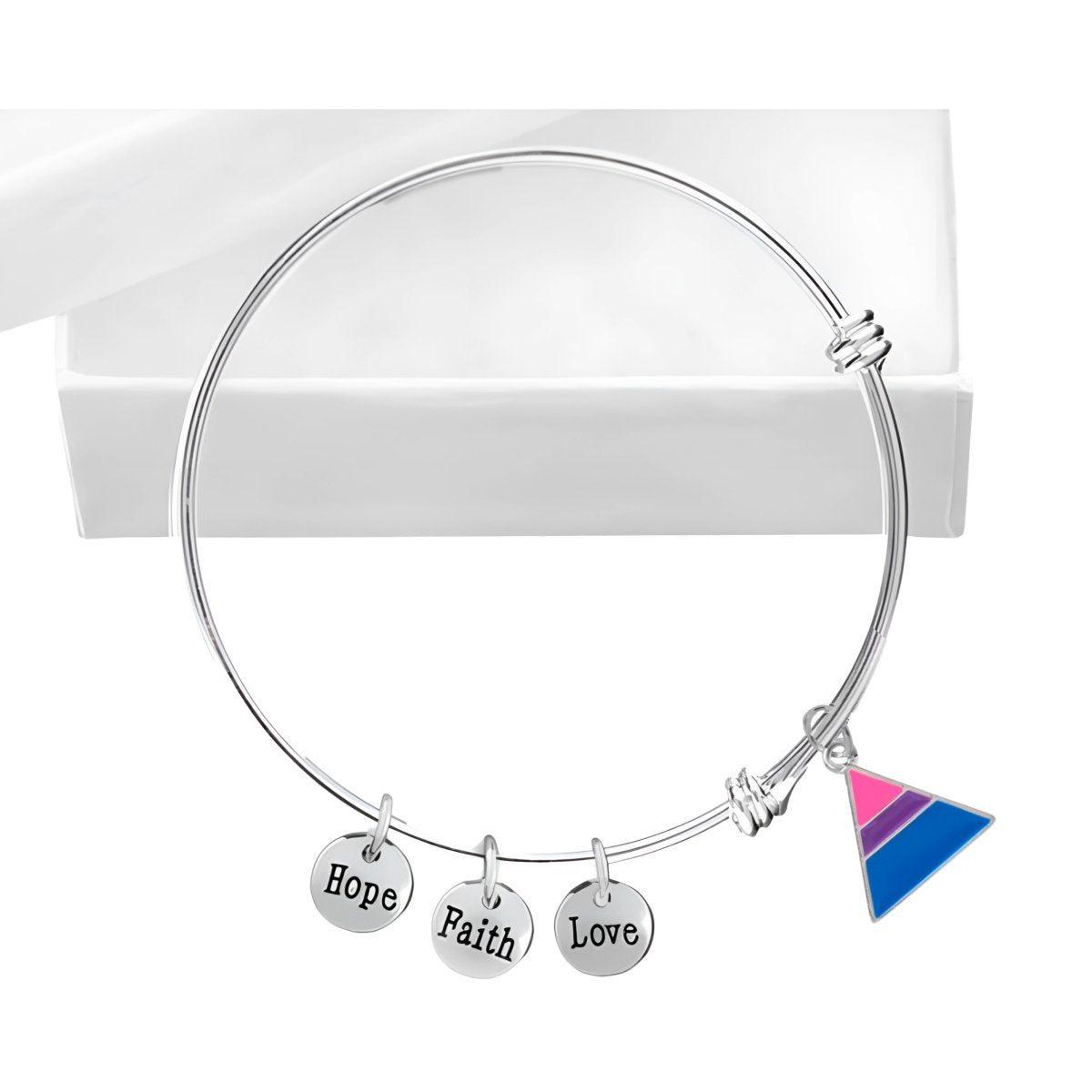 Triangle Bisexual Retractable Charm Bracelets - Fundraising For A Cause