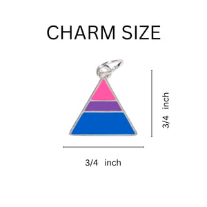 Triangle Bisexual Round Split Ring Key Chains - Fundraising For A Cause
