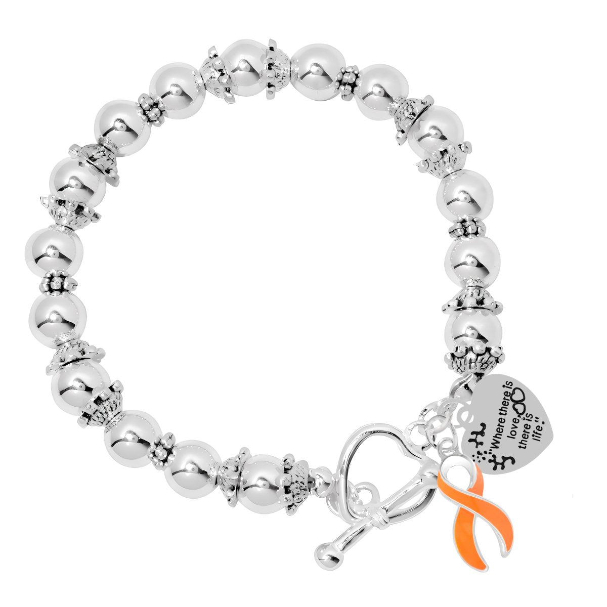 Where There is Love Kidney Cancer Ribbon Bracelets - Fundraising For A Cause