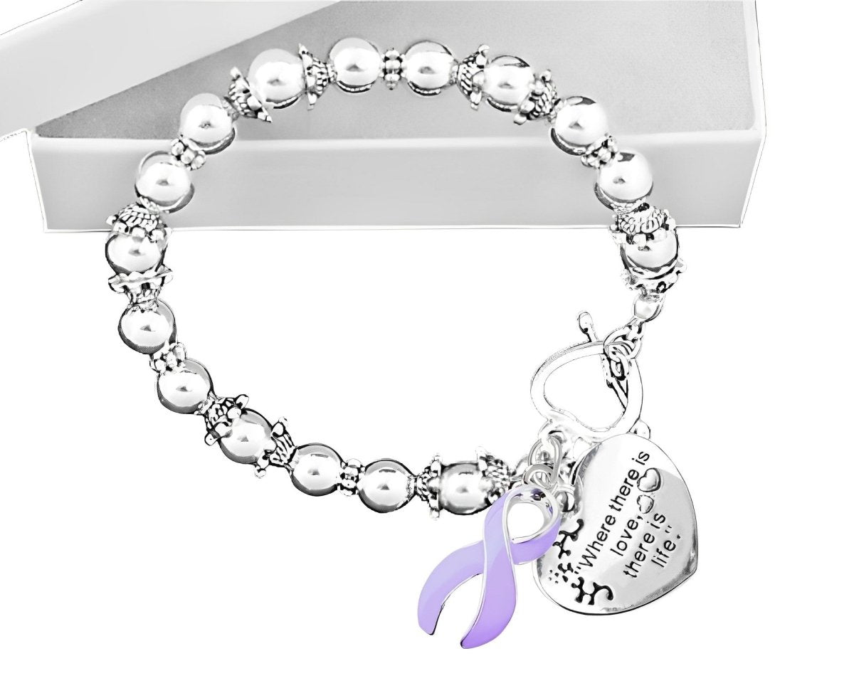 Where There is Love Lavender Ribbon Bracelets - Fundraising For A Cause