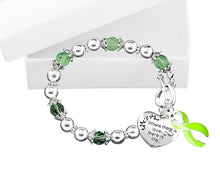Load image into Gallery viewer, Where There is Love Light Green Ribbon Bracelets - Fundraising For A Cause